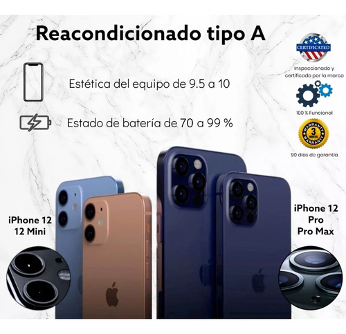 Apple iPhone 12 Mini 64 Gb Negro - Grado A. Msi (Reacondicionado)
