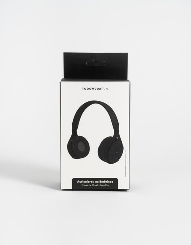 Auriculares Inalámbricos Todomoda Auriculares Plegables Color Negro/Negro