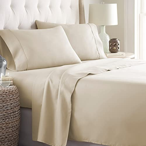 Danjor Ropa De Cama Crema Twin Size Sábanas De Cama 59k5b