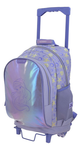 Mochila Grande Con Ruedas Fabrica Chenson Disney Princesas Sirenita Sia Pr70614-v