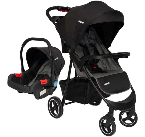 Cochecito De Bebé Travel System Avanti Modern Huevito Color Negro Color del chasis Negro