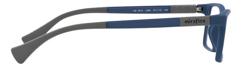 Lente Miraflex Mf4012 Optica Central Color L366, azul fosco, tamanho da moldura: 51 mm