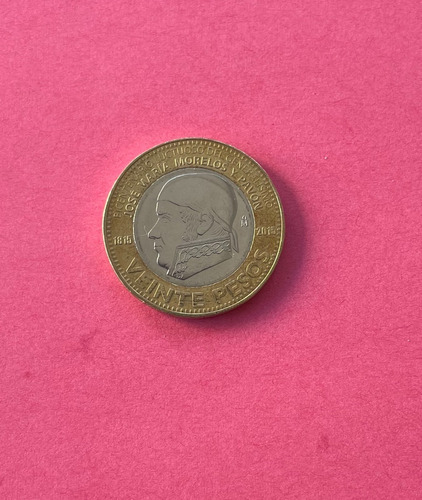 Moneda 20 Pesos. Bicentenario Luctuoso Morelos 2015