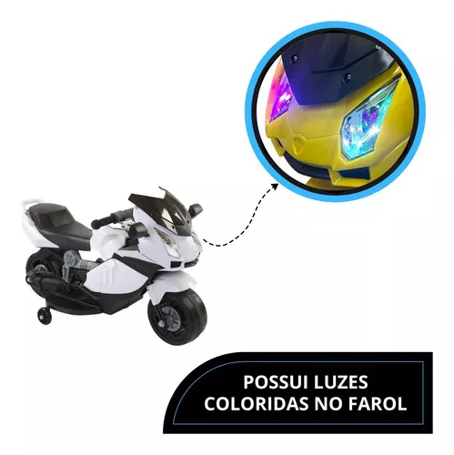 Moto Eletrica Infantil Motinha Criança 6v Com Luz E Som