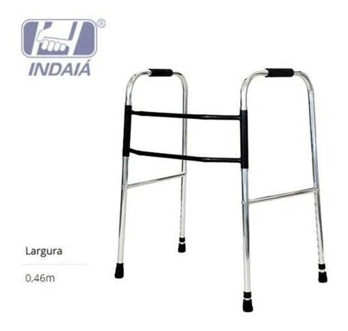 Imagem 3 de 3 de Andador Idoso Adulto Aluminio Dobravel Regulavel Indaia 100k