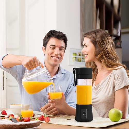 Vaso Batidora Portátil Para Jugo Agua 380 Ml Recargable Usb