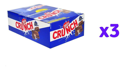 Kit 3 Caixas Chocolate Crunch C/22 Unidades - Nestlé 