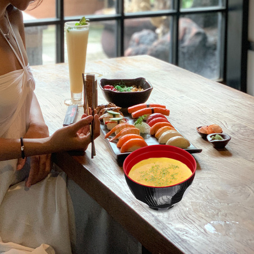 // Set De Cuencos De Sopa De Miso De Estilo Japonés Con