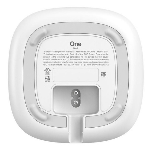 Imagen 4 de 4 de Bocina inteligente Sonos One Gen 2 con asistente virtual Google Assistant y Alexa white 100V/240V