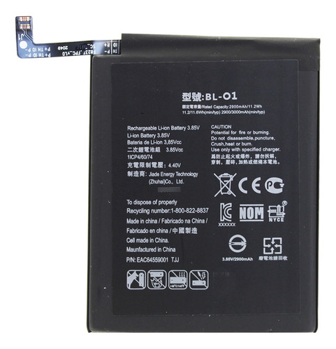 Bateria Para LG K20 X120 Bl-01 3000 Mah 3.8v