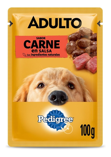 Pedigree Alimento Húmedo En Sobre Perro Adulto Carne 12un