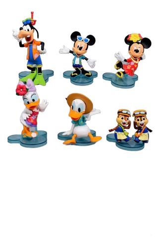 Set Disney 7 Mini Figuras Chip Dale Trib.mickey Minnie Y Más