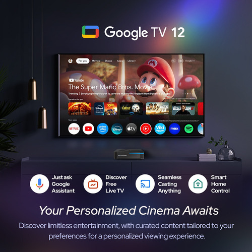 Rocktek Gx1 Uhd Android Tv 12 Box 4 Gb 32 Gb Wifi6 Bt