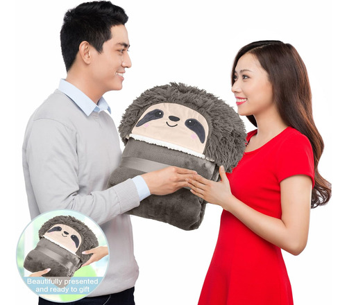Sloth Wearable Hooded Blanket For Adults - Super Soft War...