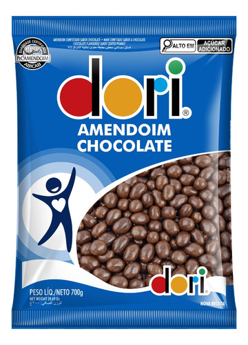 Amendoim De Chocolate Confeitado Doce Dori Com 700g Original
