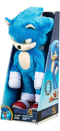 Peluche Sonic 2 - 33 Cm De Alto - Blando Y Adorable - Jakks