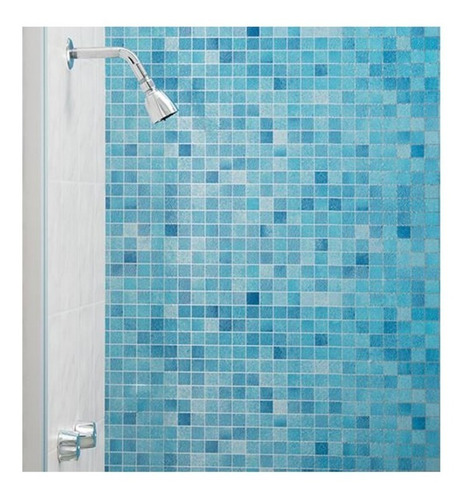 Mosaico Azul Autoadherible Contra El Agua 2 M X 45 Cm