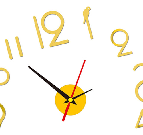 2 Reloj De Pared Diy Silencioso Con Números Pegatina Reloj
