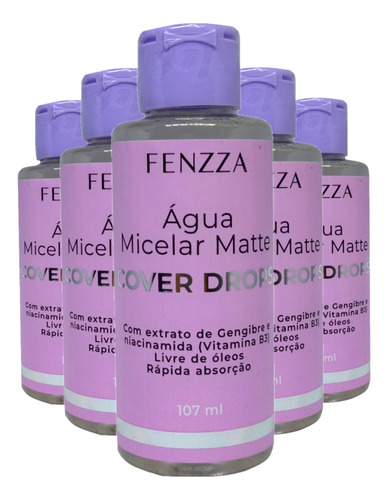 6 Agua Micelar Matte Cover Drops Fz51047 Fenzza Atacado