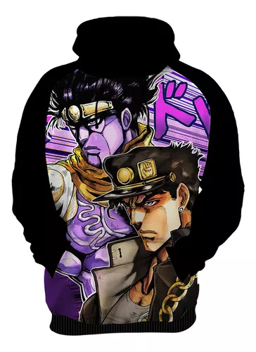 Blusa Frio Moletom Jotaro Kujo Anime Desenho Menino Kids 14