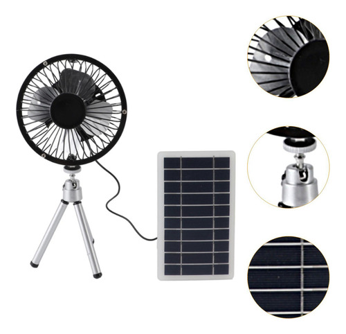 O Mini Ventilador Recargable Con Energía Solar Fuerte Viento