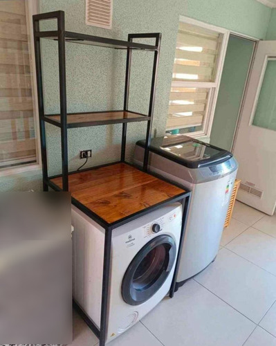 Mueble Base Soporte Lavadora O Secadora Con Repisa Superior