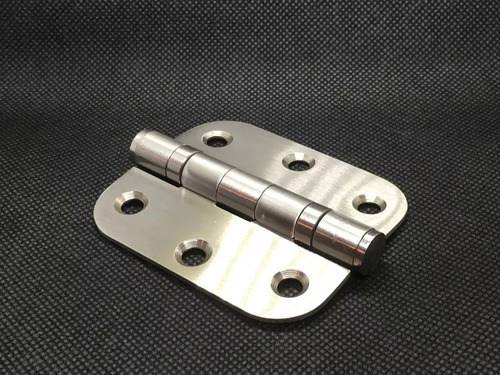 Kit 12 Dobradiças Inox Esc 3.1/2x3 Canto Redondo Reforçada
