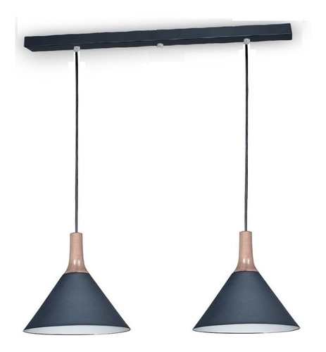Lámpara Plafón Colgante 2 Luces Diseño Deco Nórdico Moderno