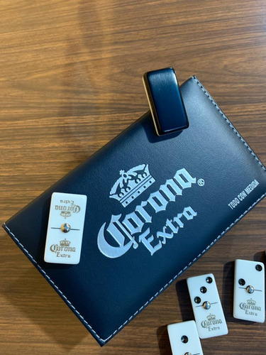 Domino Corona Extra Blanco Y Negro En Estuche