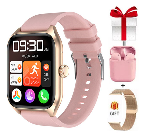 Para Reloj Inteligente Bluetooth Para Mujer Xiaomi Huawei Io Color De La Caja Rosa
