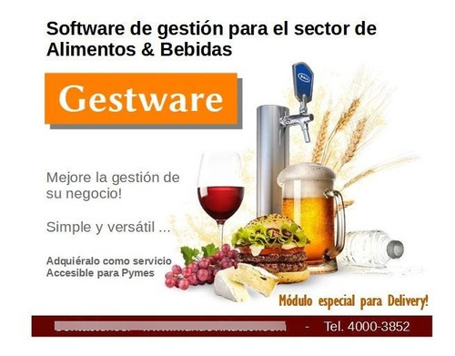 Imagen 1 de 1 de Software Para Gestión De Pymes De Alimentos & Bebidas