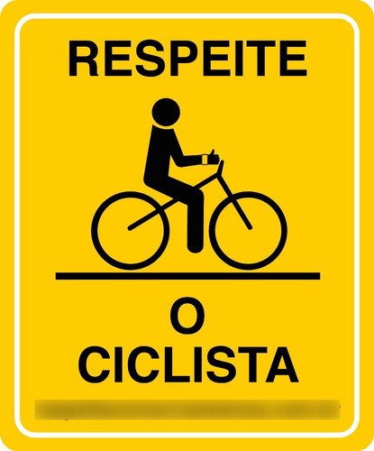 Adesivo Respeite O Ciclista 17cmx15cm