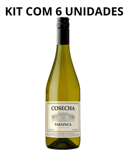 Vinho Chileno Cosecha Tarapacá Chardonnay 750ml Bco Kit C/ 6