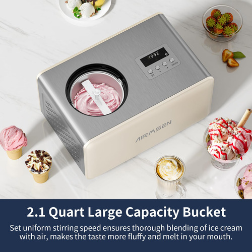 Máquina Para Hacer Helados Airmsen Electric, Autoenfriable,