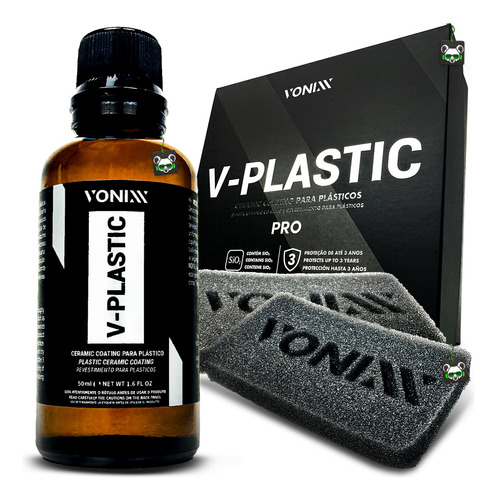 Vitrificador Plásticos V-plastic Pro 50ml Vonixx + Aplicador