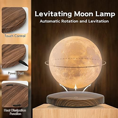 Lámpara De Luna Levitante, Luz Nocturna De 18 Colores Impres