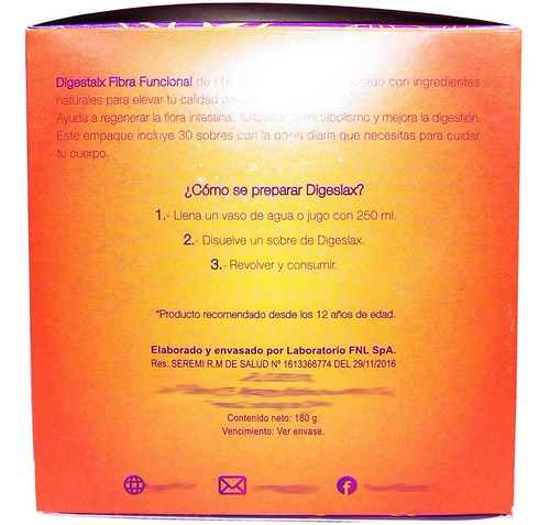 3 Digeslax Laxante Natural Fibra 30 Sobres C/c Envio Gratis