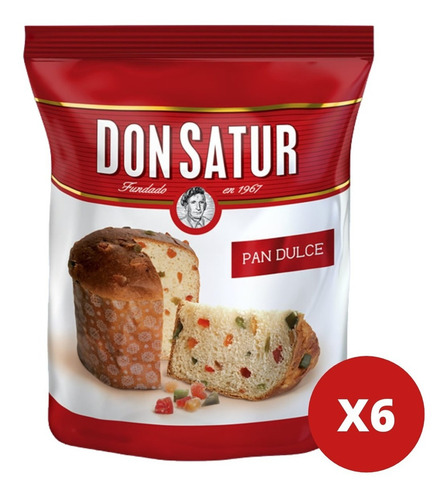 Pan Dulce Con Fruta Don Satur Pack X 6 Unidades