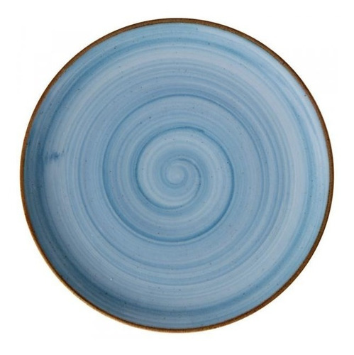 12 Plato Pando 28.4cm Azul Porcelana Pa16047128 Corona Xavi