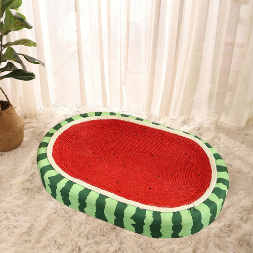 Cama Rascadora Para Gatos, Ovalada, Cuenco Rascador Sandía
