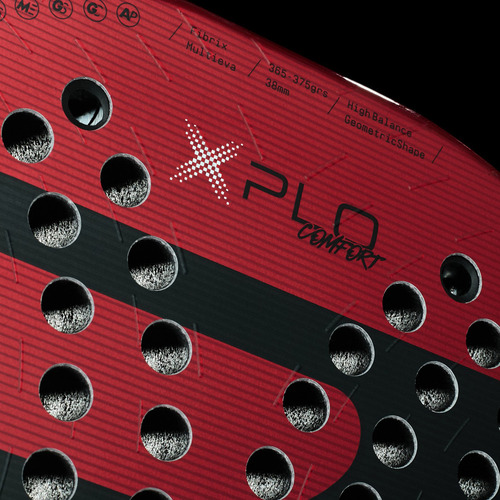 Pala Padel Bullpadel Xplo 25 Multieva X-tend Carbon 12k 370g Color Negro