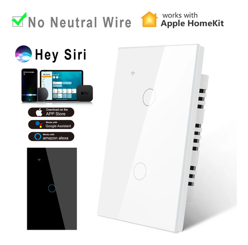 Interruptor Inteligente Wifi 2 Vías Para Homekit Siri Alexa