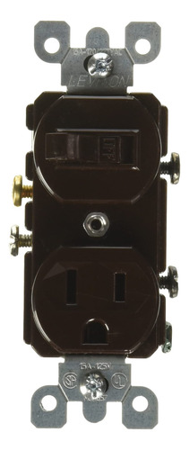 Interruptor Combinación Unipolar 15 A 120 V Blanco Marrón