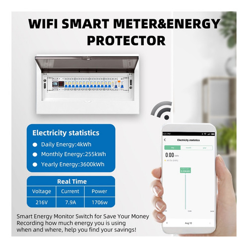 63a Tuya Smart Earth Fuga Sobre Bajo Voltaje Protector Relé