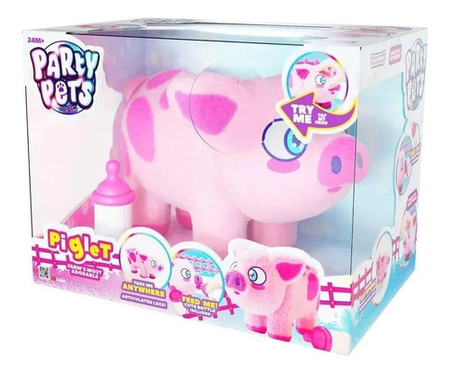 Imagen 2 de 2 de Peluche Party Pets Interactivo Rosita La Cerdita