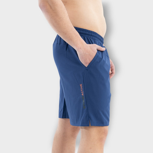 Short Con Suspensor Letonia Deportivo Stone Azul Active