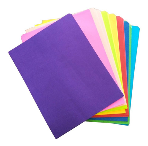 100 Papel Bond Colores Surtidos Tamaño Carta