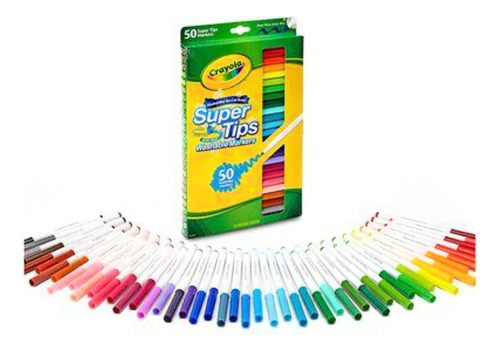 Crayola Marcadores Plumones Lavables Colores 50 Pz Pintar