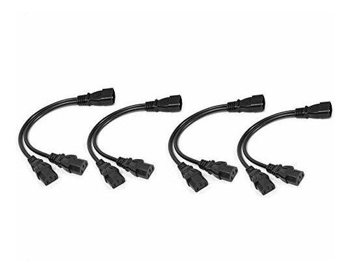 Cable Extensión De Energía C14 A 2 X C13 Para Ups (4-pack)