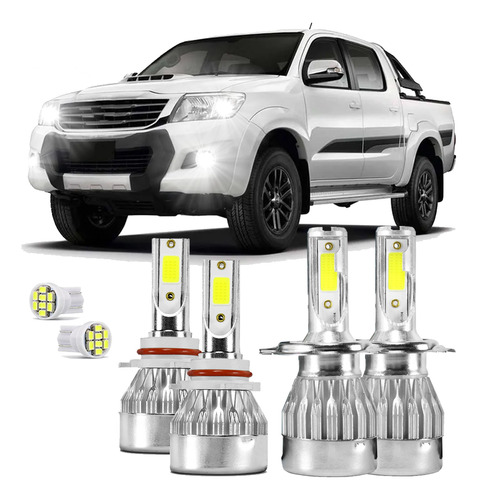 Kit Ultra Led Toyota Hilux 2012/2015 20000 Lúmens 6500k